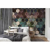 Living Walls Fototapete ARTist Rugged Marble, (Set, 4 St), Marmor, Vlies, glatt beige