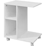 SoBuy Beistelltisch Weiß MDF 45 x 58 x 35 cm