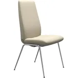 Stressless® Polsterstuhl Laurel, High Back, Größe L, mit Beinen aus Stahl in Chrom matt beige