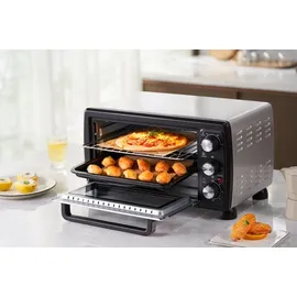 Steinborg Mini Backofen 20 Liter mit Umluft 1380W in schwarz