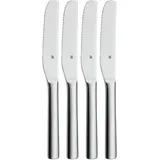 WMF Nuova Brunchmesser Set 4-tlg, Frühstücksmesser 19,5 cm, Brötchenmesser Wellenschliff, Brotzeitmesser, Cromargan Edelstahl poliert