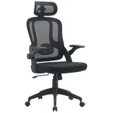 Bizzotto Bürostuhl Riverside mit Armlehne, Schwarz, Der Stuhl ist höhenverstellbar schwarz