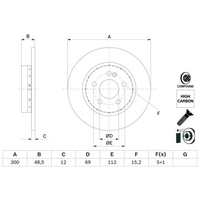 Bosch Bremsscheibe 0986479H49