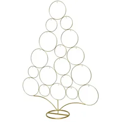 Aufsteller Metallbaum Weihnachtsdeko individuell dekorieren 85cm gold