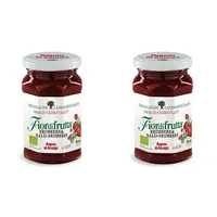 Rigoni di Asiago Fiordifrutta - Fruchtaufstrich - Erdbeeren und Wald-Erdbeeren BIO, 250 g (Packung mit 2)