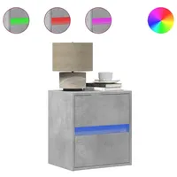 VidaXL 3307968 Nachtschränkchen - Nachttisch Betonfarbe