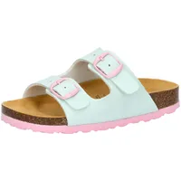 LICO Bioline Kids Pantoletten, Türkis/Rosa, 32 EU