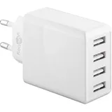 goobay 44962 4-fach USB-Ladegerät 30W, weiß