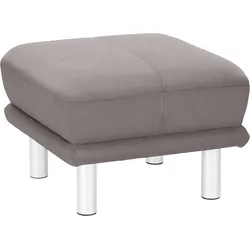 Hocker TRENDMANUFAKTUR, grau (taupe), B:66cm H:44cm T:66cm, Struktur fein (100% Polyester), Microfaser Vintage (100% Polyester), Struktur (100% Polyester), Hocker, Sitzhocker