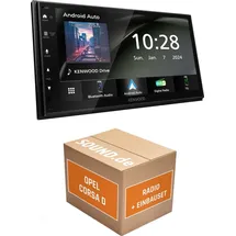 JUST SOUND best choice for caraudio DMX5023DABS Autoradio Einbauset für Opel Corsa D Champagner mit Bluetooth, USB, DAB, Touchscreen