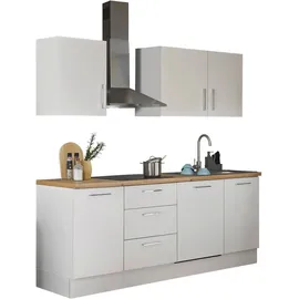 BASIC by Balculina Küchenzeile Turin 220 cm weiß