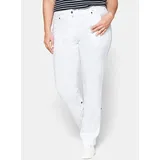 sheego Cargohose Schnitt weiß 92