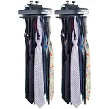 Sichler Haushaltsgeräte 2 elektrische Krawattenhalter, für 64 Krawatten & 8 Gürtel, beleuchtet