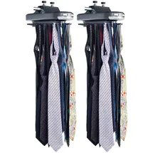 Sichler Haushaltsgeräte 2 elektrische Krawattenhalter, für 64 Krawatten & 8 Gürtel, beleuchtet