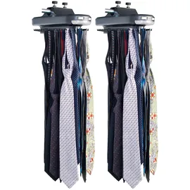 Sichler Haushaltsgeräte 2 elektrische Krawattenhalter, für 64 Krawatten & 8 Gürtel, beleuchtet