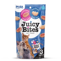 INABA Juicy Bites Katzen-Leckerlies - Knabbertaschen mit Saftigem Kern
