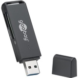 goobay Kartenlesegerät USB 3.0 (USB 3.2), Speicherkartenlesegerät, Schwarz
