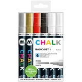Molotow Kreidemarker Chalk 4mm Basic-Set 1 nachfüllbar VE=6 Stück sortiert