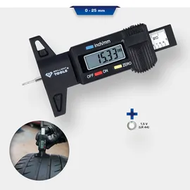 BRILLIANT TOOLS Digitaler Tiefenmessschieber 0-25 mm