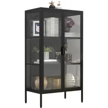 VCM Standvitrine FlokaM 100 x 40 x 200 cm Schwarz