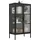 VCM Standvitrine FlokaM 100 x 40 x 200 cm Schwarz