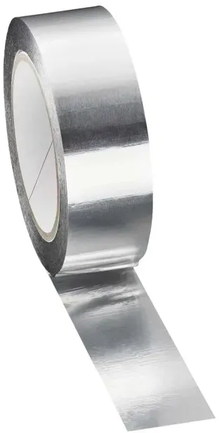 Alu Klebeband silber 38 mm breit – Verschluß obere Öffnung 16 mm Stegplatten 7,5 Meter
