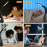 monzana LED Schreibtischlampe Lilly, schwarz