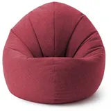 Lumaland Sitzsack Drops: runder Sitzsack (300 L) mit 2-in-1-Funktion für bequemes Sitzen & Liegen | Der Doppelagent für Relax-Momente in- & Outdoor I Mit anpassungsfähiger EPS-Füllung | Ø 120 x 75 cm