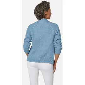 GOLDNER Elegante Grobstrickjacke blau 38