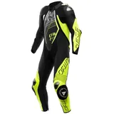 Dainese Audax D-zip Perforierter Lederanzug - Black / Yellow Fluo / White - 44