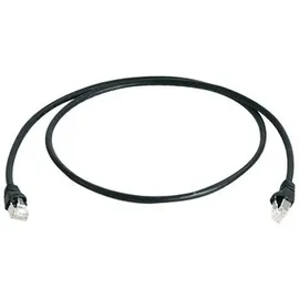 Telegärtner Patchkabel CAT 6a S/FTP 0.25 m Schwarz Flammwidrig, Halogenfrei, UL-zertifiziert 1 St.