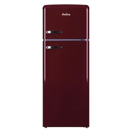 Amica KGC 15631 R Retro-Kühl-Gefrierkombination (206 l, 1440 mm hoch, Rotwein)