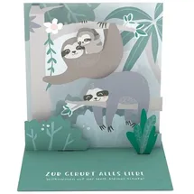 Grafik-Werkstatt Grafik Werkstatt |Pretty Pop-Up Karte | dreidimensional | Zur Geburt alles Liebe