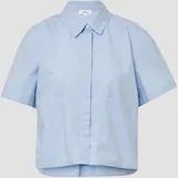 S.Oliver Verkürzte Hemdbluse im Relaxed Fit mit aufgesetzten Taschen hellblau 42
