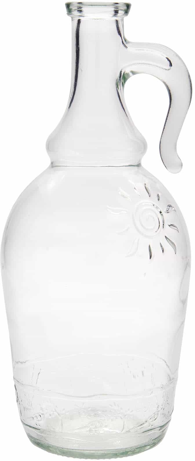 Glazen fles 'Sunny', 1000 ml, monding: kurk
