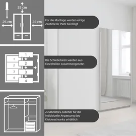 OTTO home Schwebetürenschrank THANOS 226 x 210 x 62 cm grau
