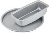 Berndes Pizzablech Set, Aluminium 0019126237 , 1 Set = 1 Pizzablech rund: 33 cm, 1 Kastenform: 27 x 11 cm