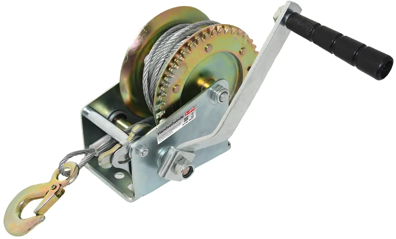 HPAUTO Seilwinden Handseilwinde 1100kg 10m Seillänge 25321