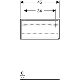 Geberit iCon Regal rechteckig, 45x23,3x13,2 cm, 502322, 502322JH1