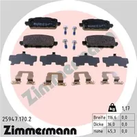 ZIMMERMANN Bremsbelagsatz, Scheibenbremse