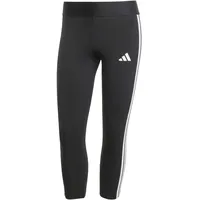 adidas Damen Essentials 3-Stripes Leggings 3/4 Length Tights, Black, XXS