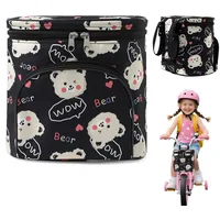 Yoassi Lenkertasche Kinder Fahrrad, Fahrradtasche Fahrradkorb Kinder Vorne mit Deckel Laufradtasche Lenkerkorb für Lenker, Laufrad, Tretroller, Kinderfahrrad, Dreirad, Scooter, wasserdicht