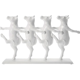 Kare Design Deko-Figur Dancing Cows, weiß, 23x39,5x7cm