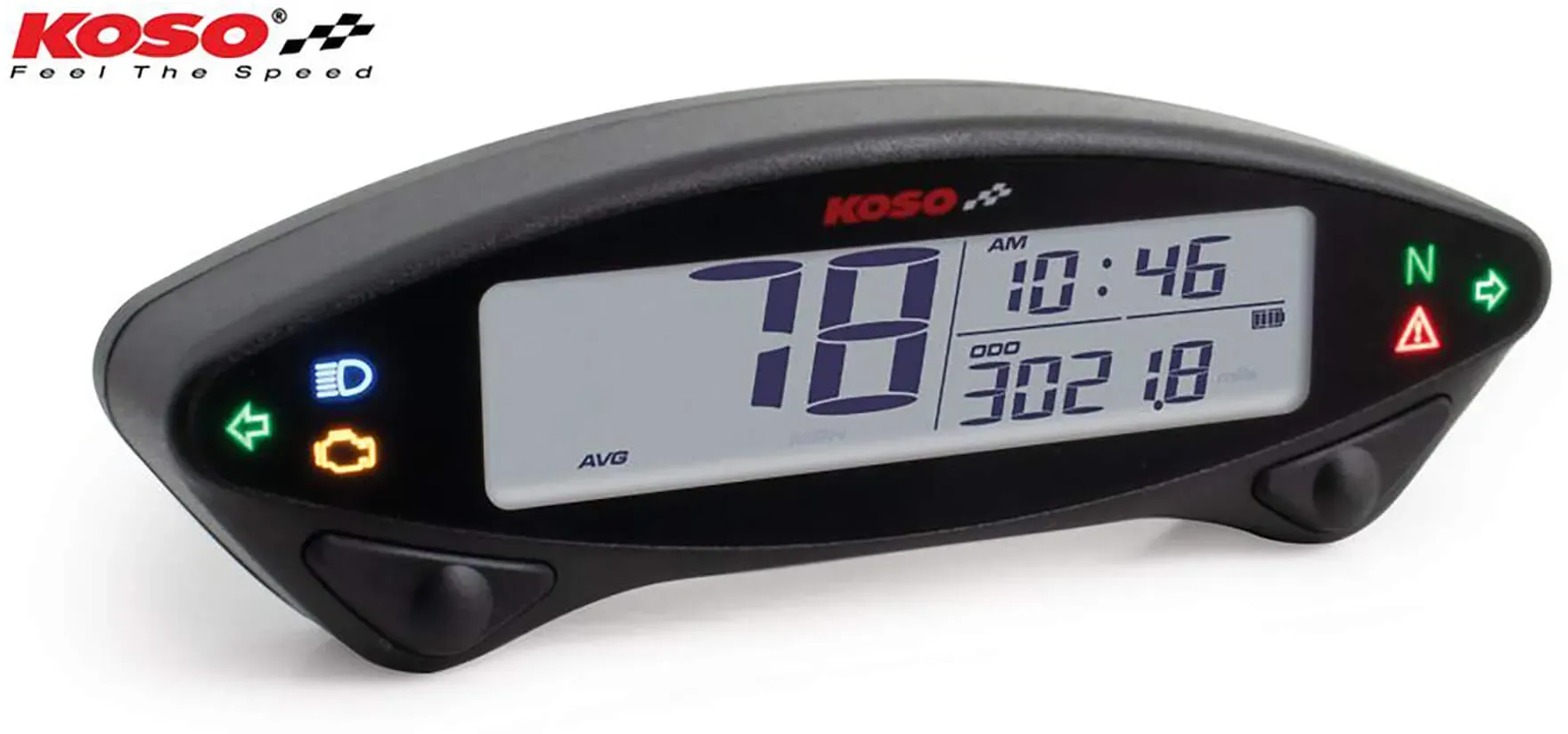 KOSO Digitaler Tachometer, DB EX-02, schwarz