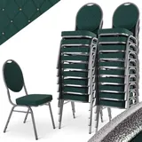 Stapelstuhl 20er Set - Bankettstuhl stabil bis 150 kg in Grün, Raburg David