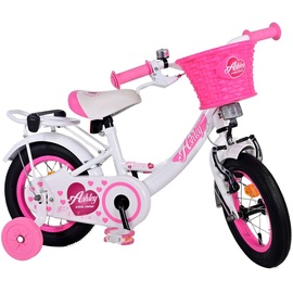 Volare Kinderfahrrad Ashley Fahrrad für Mädchen 12 Zoll Kinderrad in Weiß