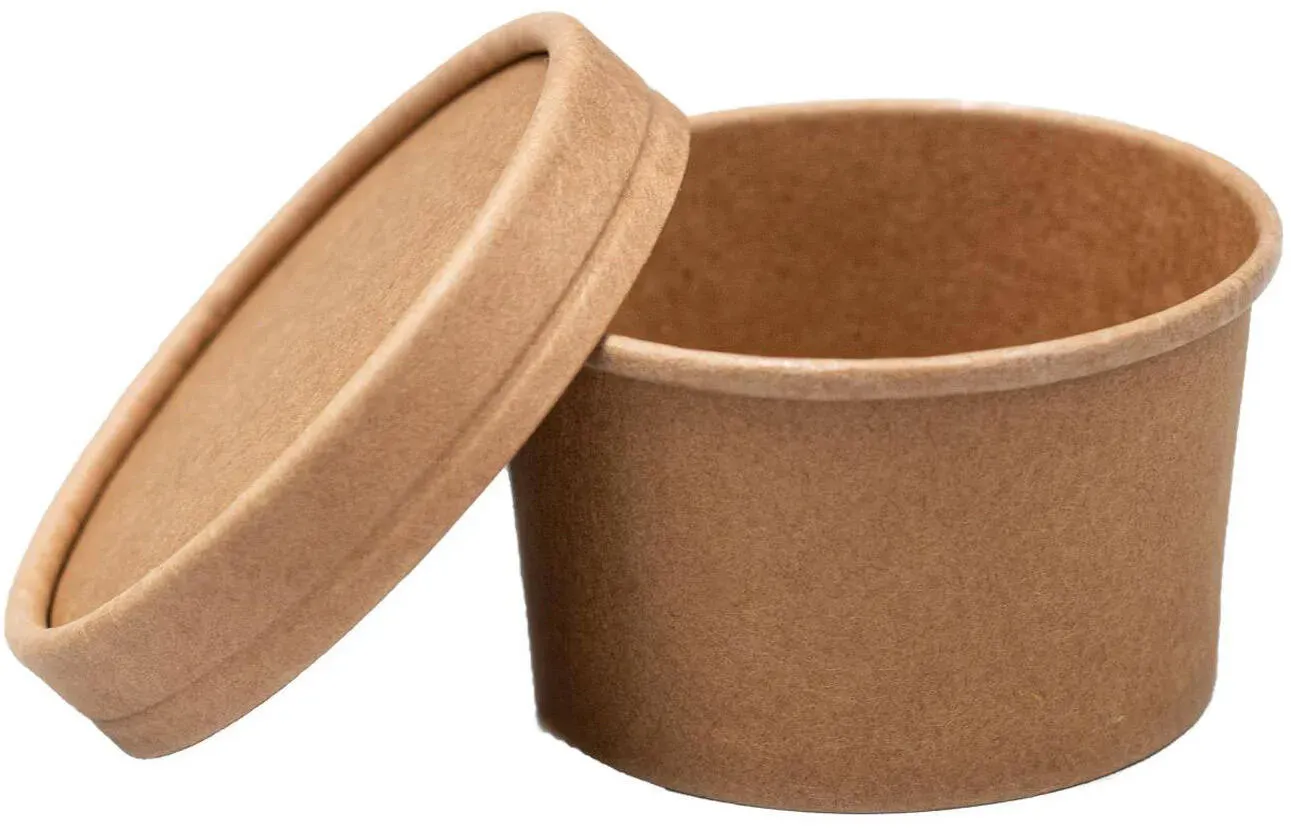 Dressingbecher Saucenbecher inkl. Deckel aus Kraftpapier FSCR  60ml, 50 Stk.