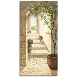 Wandbild ARTLAND "Toskanischer Durchgang", beige (farbe bild(er): naturfarben), B:50cm H:100cm, Bilder, als Alubild, Outdoorbild, Leinwandbild, Poster, Wandaufkleber