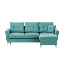 Ecksofa  Carla ¦ türkis/petrol ¦ Maße (cm): B: 230 H: 93 T: 159