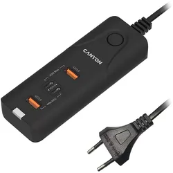 Canyon Power Adapter H-10 PD 20W, QC 3.0, 18W USB-A, USB-C, schwarz (CNE-CHA10B)